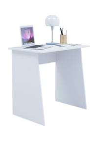 VCM. - Computertisch | Maße ca. H. 74 x B. 80 x T. 50 cm | stylische Seitenteile | Schreibtisch - Masola Mini - Weiß