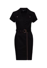 QUEEN KEROSIN - Bleistiftkleid im Biker-Look - schwarz