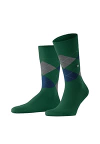 Burlington - King Socken, Komfortbund, Emblem, für Herren - 3011 BLACK-FLAMES
