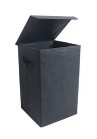 VCM. Wäschekorb | Stoff Wäschebox | Wäschetruhe | Maße ca. H. 50 x B. 30 x T. 30 cm | Stoffbox mit Deckel - Dreso M - VCM Dreso - Anthrazit