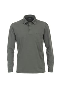 CASAMODA - Herren Polo-Shirt Langarm uni - 102 102 BLAU