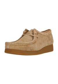 CLARKS® - Schnürschuhe Wallabee im Vintage-Look mit superbequemem Fußbett - 5232 Dark Sand Suede