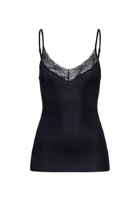 HANRO - Spaghettitop Cotton Delight - black