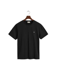 GANT - Herren T-Shirt - REGULAR SHIELD, Rundhals, kurzarm, Baumwolle, Stickerei - Anthrazit