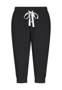 MANGUUN - Schlafhose, 3/4-Länge, Melange, Baumwoll-Mix, für Damen - ANTHRA MELANGE