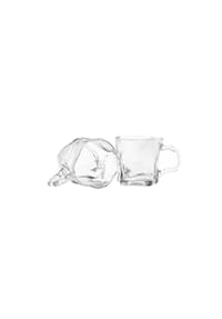 ALMINA® - 6-teiliges Gläser-Set mit Henkel, 245 ml, in organischer Form - Transparent