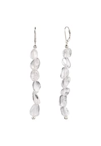 elli. - Ohrringe Ohrhänger Rock Crystal Transparent 925 Sterling Silber - Gold