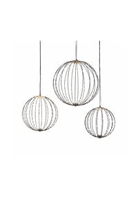 LOBERON - LED-Kugel 3er Set Brilliante schwarz - 