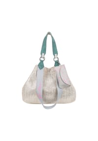 Fritzi aus Preußen Limited Painted Straw - Shopper Izzy Medium Limited Painted Straw mit abnehmbarem Brillenetui - Silver Black