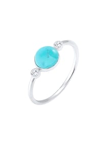 elli. - Ring Elli Ring Gipsy Trend Blogger Zirkonia Howlith 925 Silber - Silber