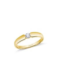 MONCARA - Damen Ring, 585er Gold, 1 Diamant ca. 0,20 Karat - Gelbgold