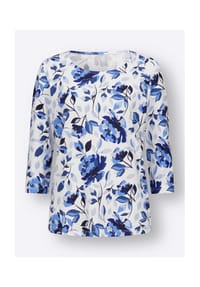 Sieh an! - 3/4-Arm-Shirt - weiß-marine-bedruckt