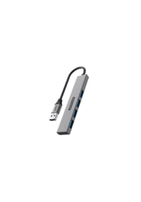COFI - USB-A zu 4x USB-A Tiny Hub, kompakt & leistungsstark - Grau 7 × 1,5 × 0,8 cm