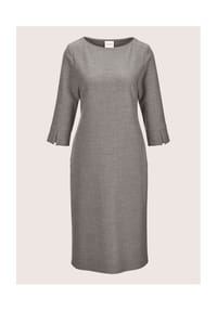 MADELEINE - Elegantes Viskosekleid mit Rundhalsausschnitt - graphit / melange