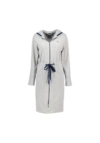 Cawö - Bademäntel Damen Kurzmantel mit Kapuze Active 821 grau-melange-navy - 71 - grau