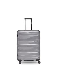 bergpfeil® Travel - Travel 4-Rollen Trolley M 66 cm mit Dehnfalte - arctic silver metallic
