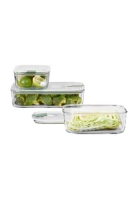MEPAL Glas-Frischhaltedosen, 3-teilig - EASY CLIP - NORDIC SAGE