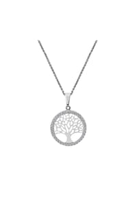 MONCARA - Damen Anhänger mit Kette, 750er Weißgold, 38 Diamanten zus. ca. 0,20 Karat - Weißgold
