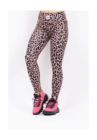 eivy - Funktionstights Pocket Tights mit Zugband und Einschubtasche - Pink Leopard