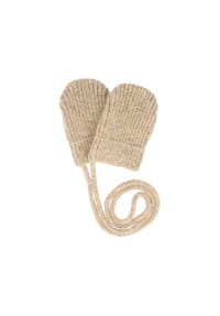 maximo® - BABY-Fausthandschuhe ohne Daumen, Strick - beigemeliert