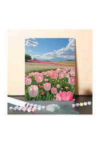 ARTNANAS - ARTNANAS DIY Malen nach Zahlen Set-"Frühlingsfelder" ohne Rahmen in 40*50CM - 