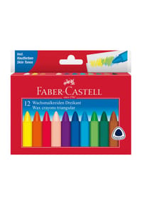 Faber-Castell - Wachsmalkreide 12er-Set - MEHRFARBIG, mehrfarbig