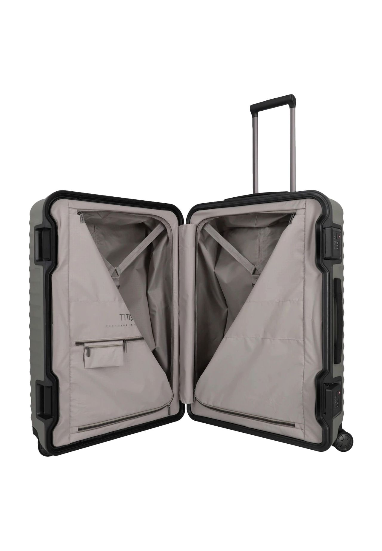 TITAN® LITRON FRAME 4-Doppelrollen-Trolley, Hartschale, Schnapp 