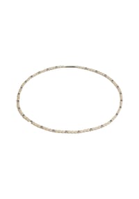 DI PERLE® DI PERLE Schmuckkollektion - Süßwasser Zuchtperlen Halskette Collier aus 925er Silber rhodiniert, 42 cm - weiß
