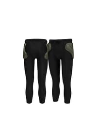 reusch - Torwarthose Padded Eco Short 3/4 mit eingenähten Polstern - 7050 black / desert green