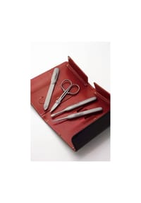 KAI - Nagel-Pflege-Set Mimuno 02 4-tlg. im Lederetui, Edelstahl, Silberfarben - silber