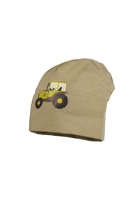 maximo® - MINI-Beanie middle Jersey uni , Bügelmotiv, UV 50 - aloe