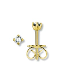 ONE ELEMENT Timeless Diamonds - 0.1 ct  Diamant Brillant Ohrringe   Ohrstecker aus 585 Gelbgold - gold