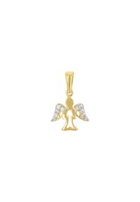 amor Engel - Motivanhänger für Damen, Gold 375, Zirkonia synth. | Engel - Gold