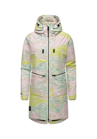 ragwear™ - Wintermantel Holstic Print - Black