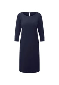 GOLDNER - Kurzgröße:  Jerseykleid mit Krepp-Qualität - marine