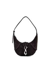 LIEBESKIND REC. SUEDE - Schultertasche, Veloursleder, für Damen - DEEP SOIL