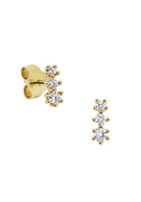 MONCARA - Damen Ohrstecker, 585er Gold, 6 Diamanten zus. ca. 0,15 Karat - 