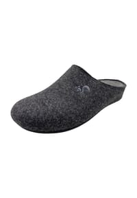 thies® - Hauspantoffel, gefüttert, Stickerei, für Damen - ANTHRACITE