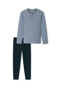 SCHIESSER - Casual Essentials Schlafanzug, Baumwolle, für Herren - 804 NACHTBLAU