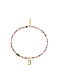 EAST / SIDE - Damen Armband aus Edelstahl in gelbgold mit Zirkonia - gelbgold
