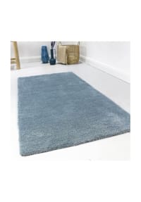 ESPRIT - Hochflorteppich #loft - Weicher Hochflor Teppich für Wohn- & Schlafzimmer - blau meliert
