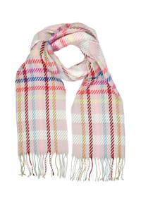 collezione alessandro® - Winterschal Bright moderner Karoschal, Made in Italy - hellblau