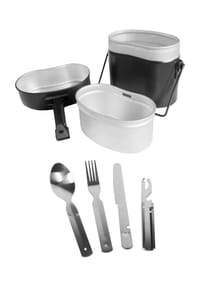 normani® - BW Camping Geschirr-Set Kochgeschirr und BW-Besteck - Oliv