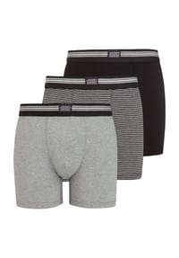 JOCKEY® - Boxershorts, 3er-Pack, Stretch, für Herren - grau/schwarz
