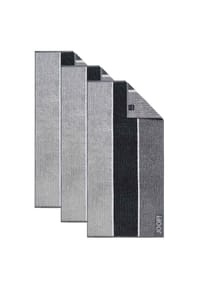 JOOP! - Handtuch Classic / Infinity Kollektion, 3er Pack - 50x100 cm, Walkfrottier - Anthrazit