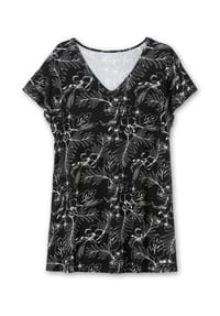 sheego - Shirt und Leggings - schwarz-weiß