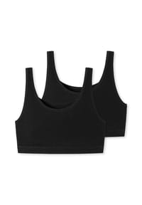 SCHIESSER - 95/5 Bustier, 2er-Pack, für Damen - 000 SCHWARZ