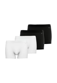 GÖTZBURG - Herren Boxershorts, 4er Pack - X-lastic, Unterwäsche, Unterhosen, Logo, einfarbig - Schwarz
