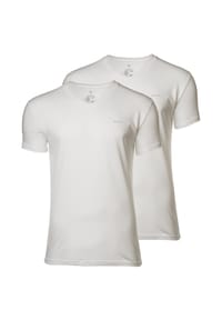 GANT - Herren T-Shirt, 2er Pack - V-NECK T-SHIRT 2-PACK, V-Ausschnitt, kurzarm, Cotton - Weiß