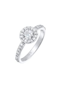 elli. - Ring Zirkonia Klassik Verlobung 925 Silber - Gold